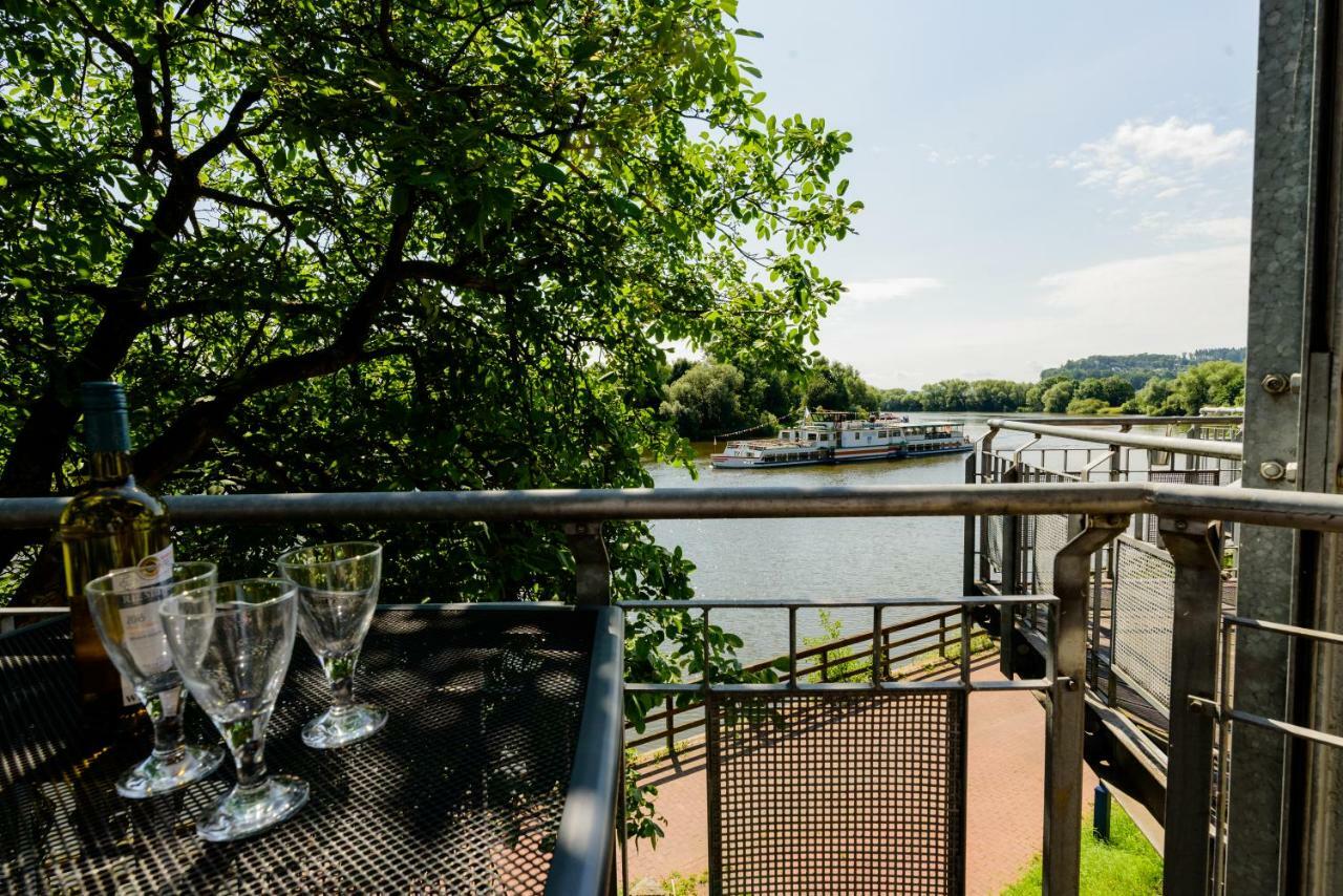 Weserwohnung - Bootshaus Urlaub Am Wasser Hamelin Buitenkant foto